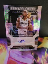 James Akinjo 2022-23 Prizm Draft Picks Sensational Signatures Mojo Auto 2/25