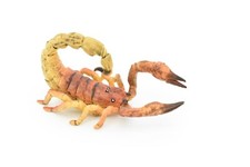 Scorpion Toy, Insect, Brown Realistic Rubber Model, Hand Painted Figurine 3.5"
