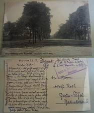 FP-AK 1917: Truppen&uuml;bungsplatz BEVERLOO, Allee, Musketier Max KOCH (1898-1919)