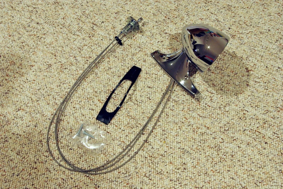 Espejo retrovisor exterior izquierdo cromo conductor para Dodge Challenger Charger Cuda 1971-74 Foto 2 de 4