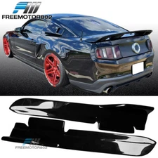 Fit 10-14 Ford Mustang LS Style Glossy Black Rear Bumper Lip Winglet Canards PP