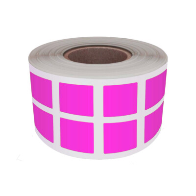 Colored Coding Stickers 1x1 Inch Square Labels in Rolls 1000 Pack