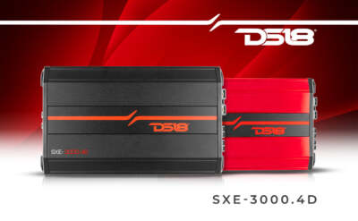 DS18 Car Audio Full Range 4 Channel 3000 Watt Amplifier Class-D SXE-3000.4D-BK