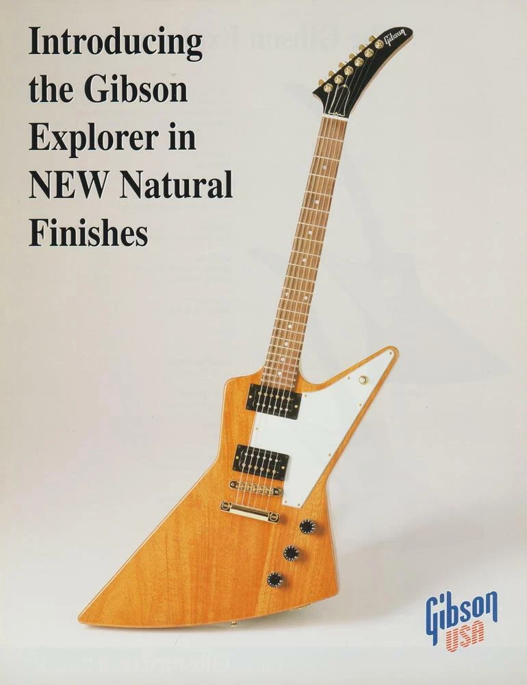 Vintage Gibson Explorer Electric Guitar Dealer Sheet/Print Ad, 1998
