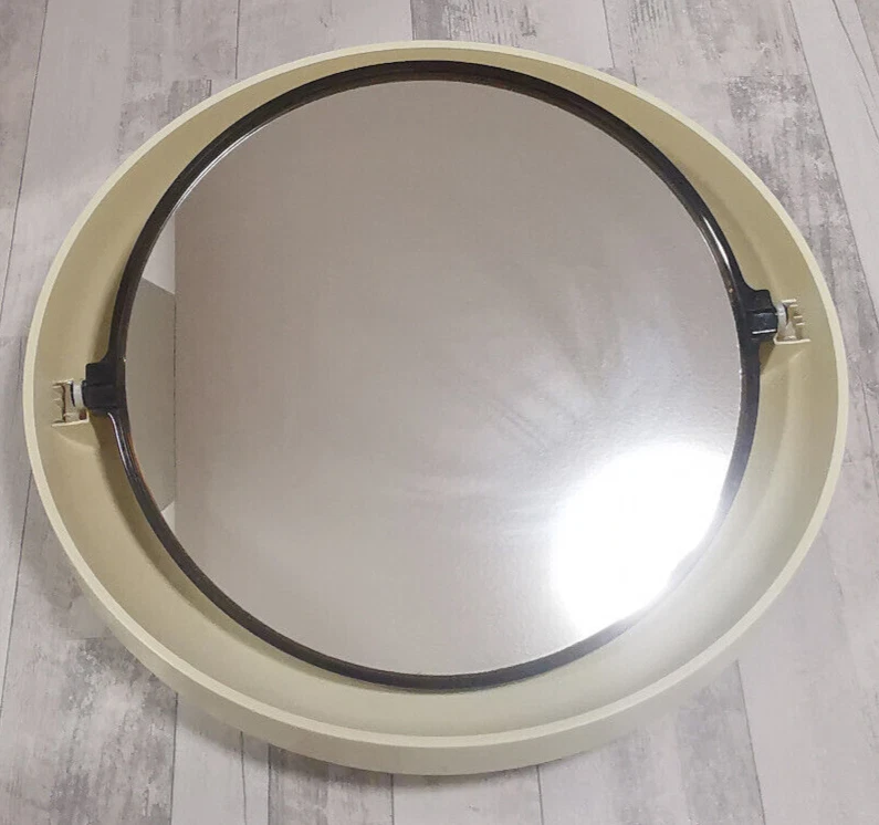 Allibert Wandspiegel Spiegel mit Beleuchtung Schwenkbar Space Age Vintage ⌀61,5 - Bild 4 von 4
