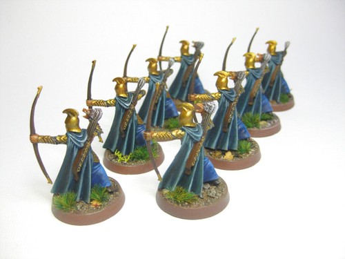 Tableau Commission sur commande 28mm GW ,8 X "Elfe Archers" Plateau - Haut standard - Photo 12/12