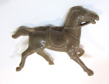 Vintage 1950's Beige Hard Plastic Old Cowboy Western 3" Toy Horse Model