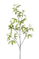 Artplants Kunstzweig Fingeraralie Molfer, GrüN, 115Cm