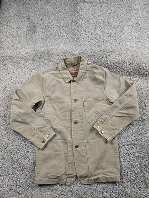 #ad Levi’s Engineers Chore Coat Jacket Mens Small Brown Railroad Utility Duckcloth $71.99