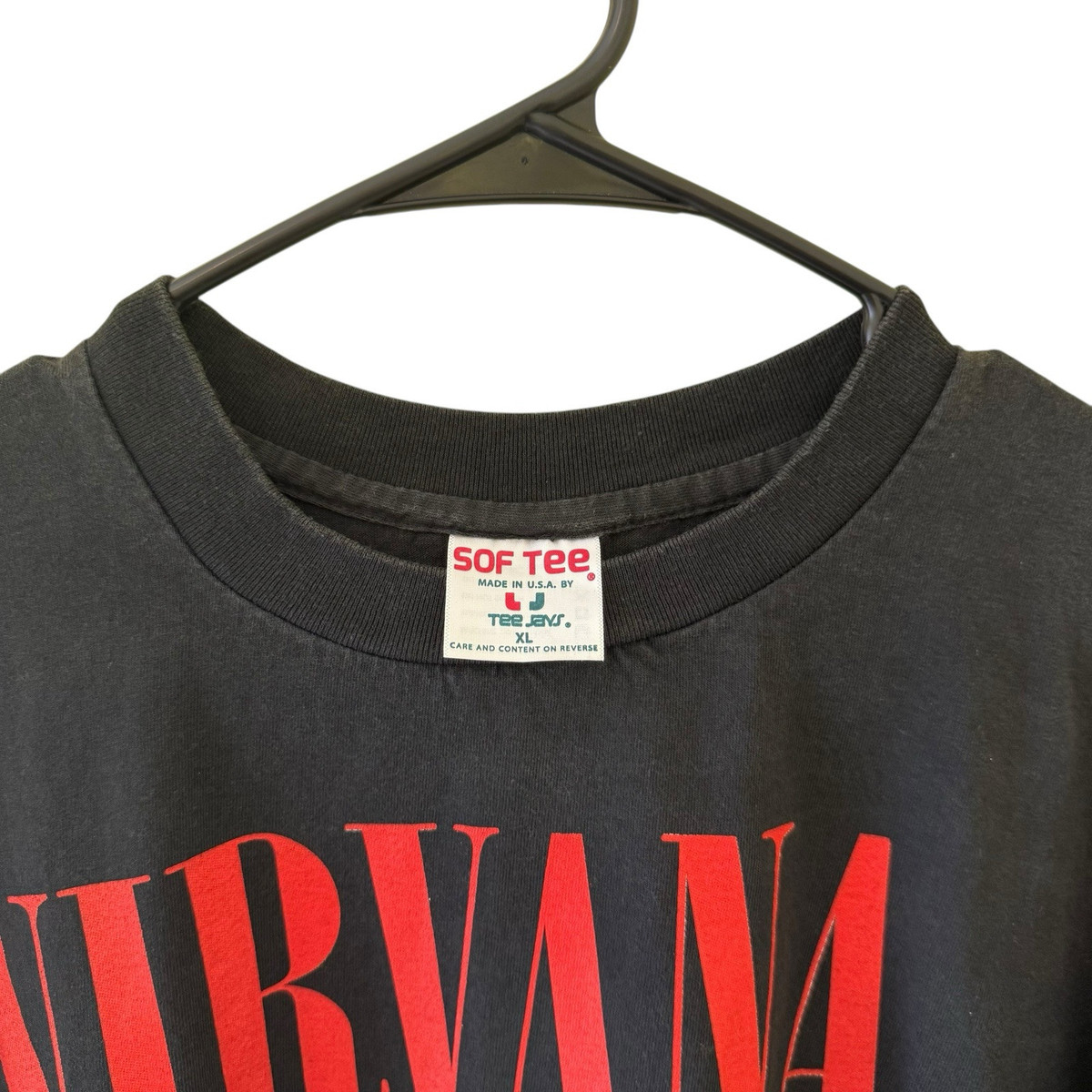  Cobain Tシャツ 　nirvāṇa 90s Vintage Kurt Cobain Unplugged t-shirt Large (Giant tag