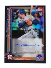 2025 Topps Chrome Black Refractor #RA-ZD Zach Dezenzo Rookie RC Auto #'d 9/10