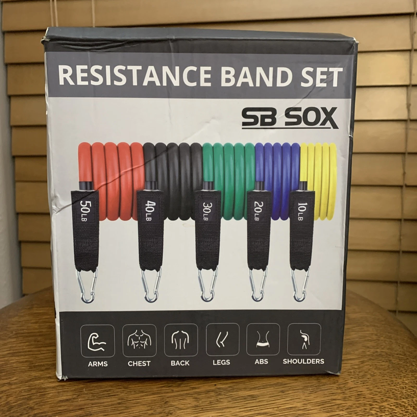 SB SOX Resistance Bands Set , 5 Stackable Bands Up To 150 Lbs.