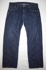 Levi's Jeans Men's 38x32 Loose Fit 569 Straight Leg 100% Cotton Dark Wash