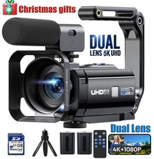 5K 56MP Dual Lens Camcorder Video Camera 16XZoom WiFi YouTube Vlogging Camera