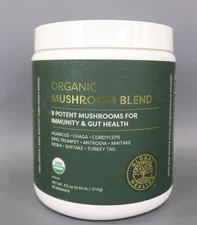 Global Healing Organic Mushrooms Powder Supplement - 9.5 Oz - 18 Servings