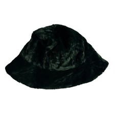 Vintage La Maison Fausse Fourrure Saks Fifth Avenue Faux Fur Bucket Hat Green
