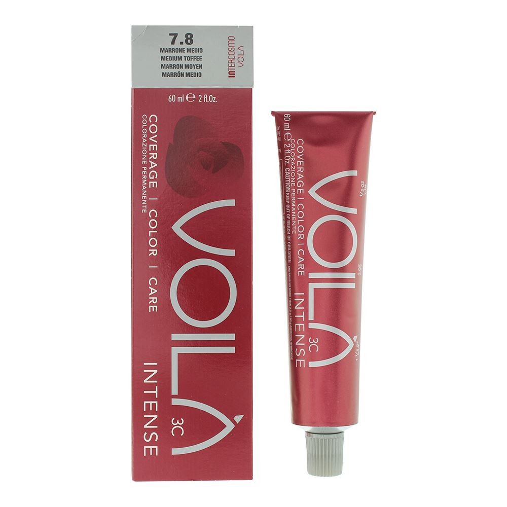 Intercosmo Voila 3C Intense 7.8 Medium Toffee Hair Colour 60Ml For Women - Image 2