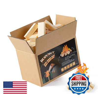 HuoYmut Mini Fire Stick Wood,3.5'' Lengths Kiln Dried Pine Small Firewood,Barkles