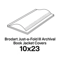 Brodart 10 x 23 JAF III Archival Mylar Dust Jacket Cover Sheets Choose Pack