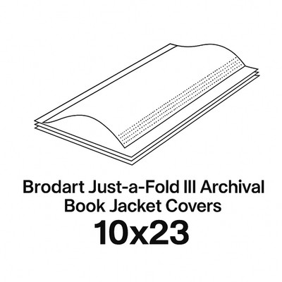 Brodart 10 x 23 JAF III Archival Mylar Dust Jacket Cover Sheets Choose Pack