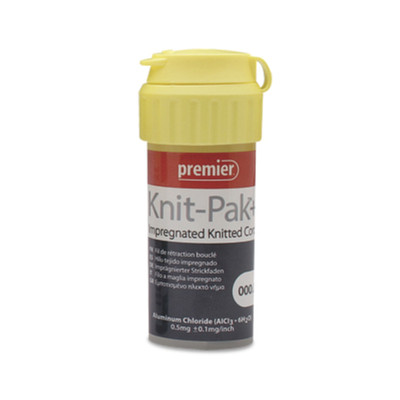 Premier Dental 9007560 Knit-Pak Plus Knitted Plain Impregnated Cord 000.0 100''