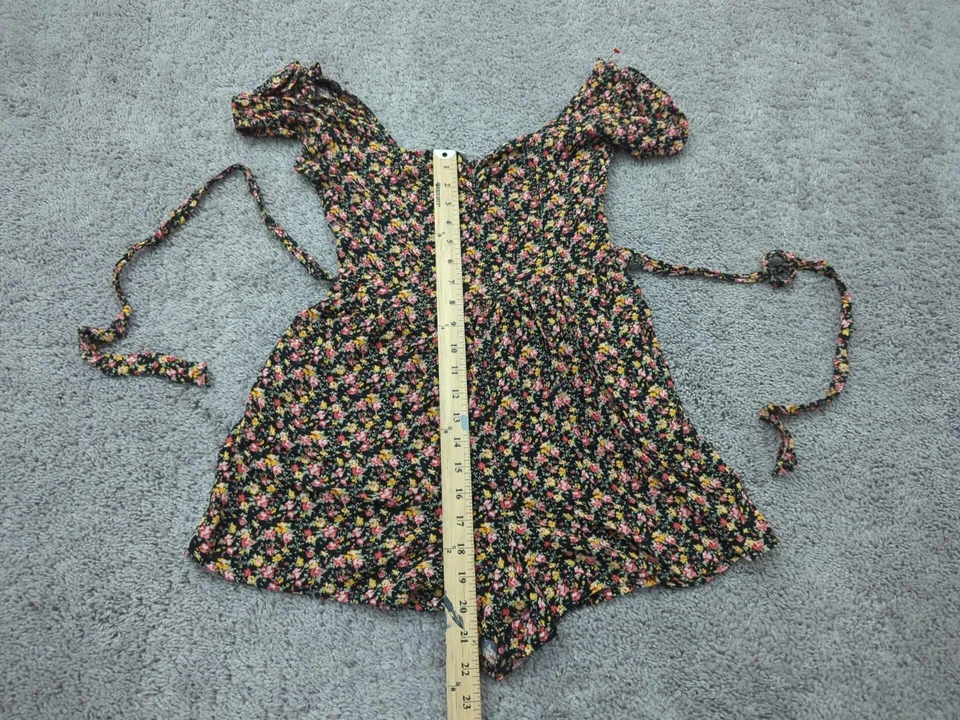 Mameluco American Eagle para mujer pequeño floral cintura ajustada corbata boho Foto 4 de 4