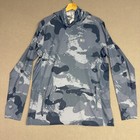 Pelagic Exo Tech Sun Hoodie Mens Medium Blue Camo Fishing UPF Face Mask Outdoor