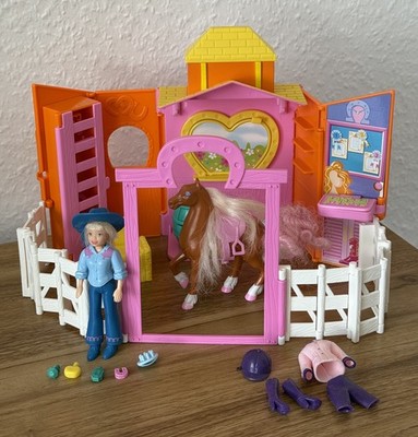 Polly Pocket Ride in Style Ranch Pferdestall Pferd Horse Fashion Zubehör