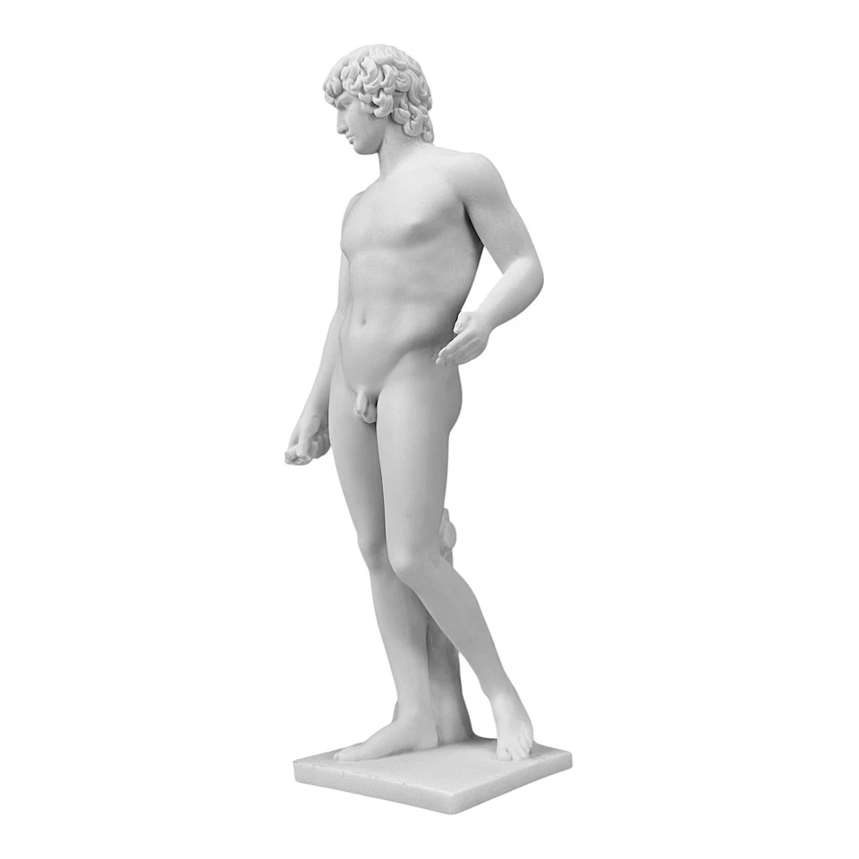 Antinous Kaiser Hadrians Liebhaber griechische Marmorguss Statue Skulptur 11,... - Bild 2 von 4