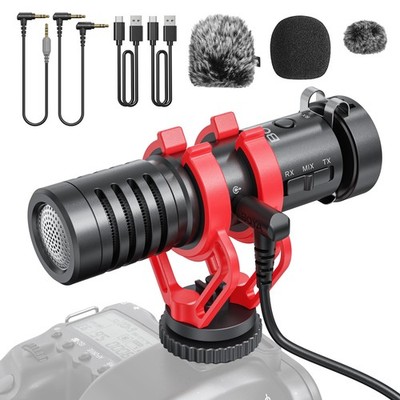 MM1W Shotgun Mic for Video Camera, Shotgun Microphone with Shock Mount, Exter...