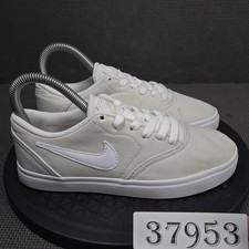 Nike SB Shoes Youth Size 4Y White Canvas Skat...