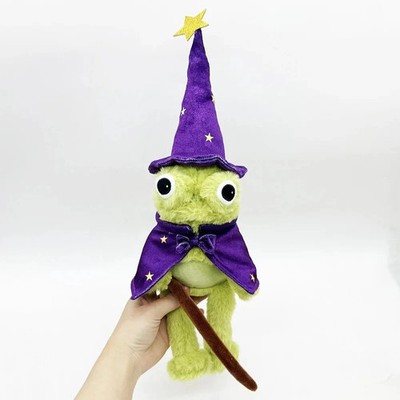 Adorable Wizard Frog Plush Toy   Halloween Decor & Cozy Gift