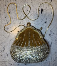 Vintage Judith Leiber Chatelaine Evening Bag Minaudi re Swarovski Crystal READ
