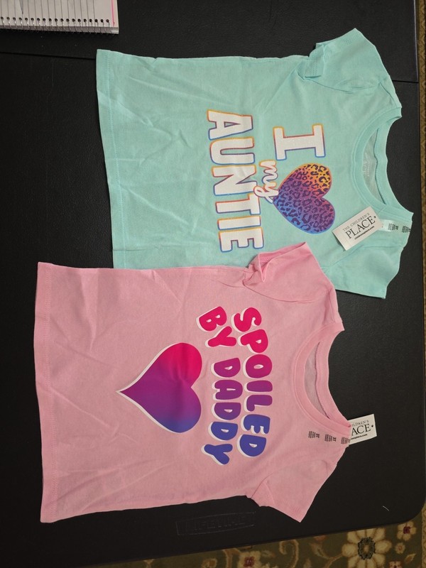 2 New Girls Sz 3T Graphic Tshirts AUNTIE & DADDY