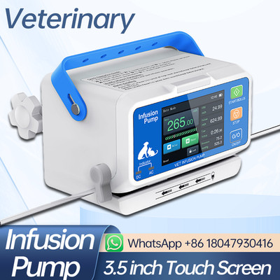 VET Infusion pump with touchscreen, dual CPU, multi-mode operation, waterproof