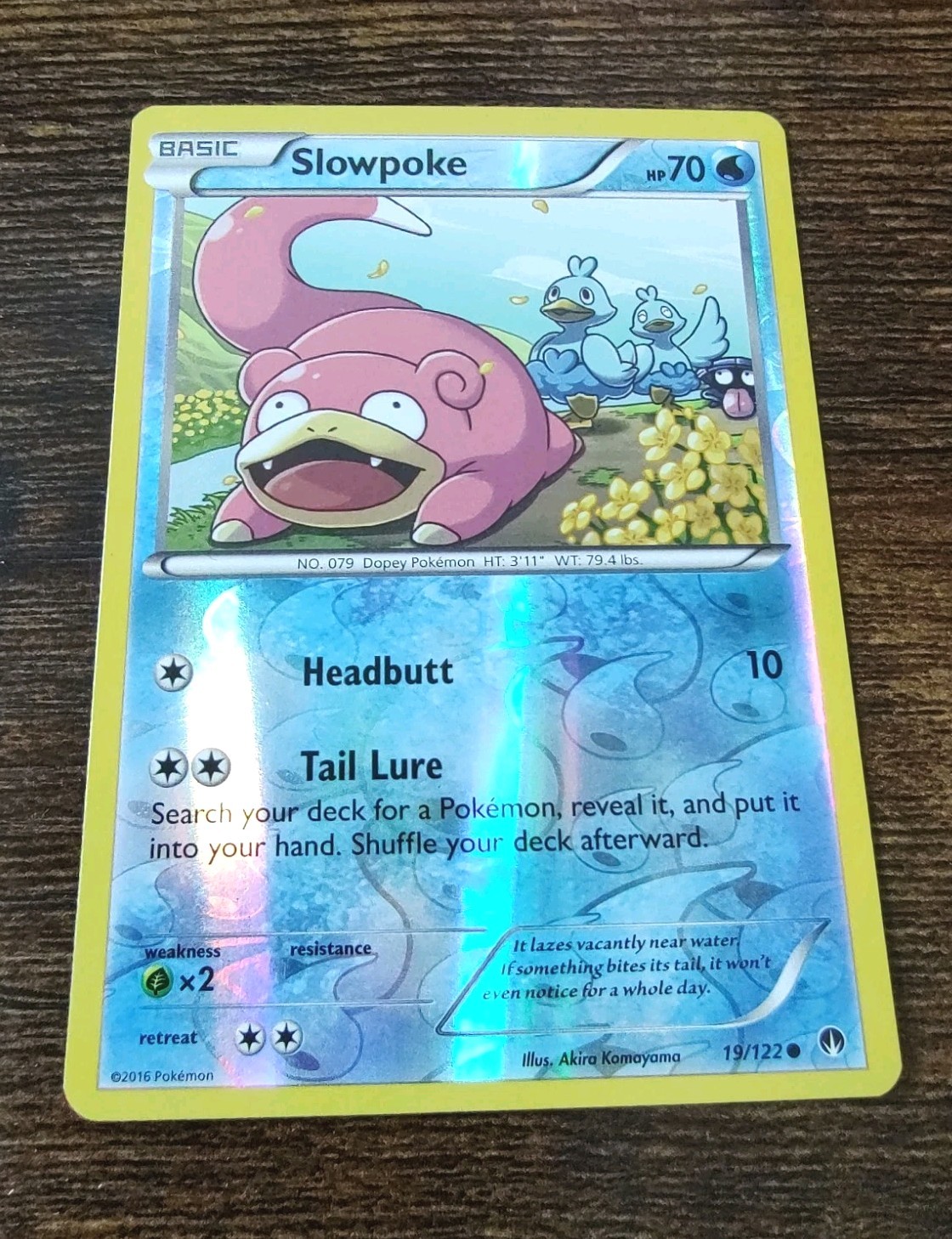 Slowpoke 19/122 Reverse Holo XY BREAKpoint Pokemon