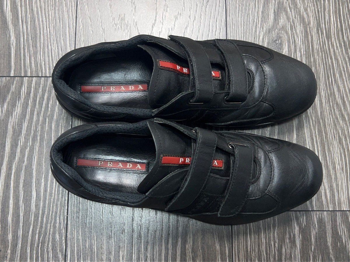 Mens Prada America's Cup Leather Sneakers Shoes Low Trainers Size