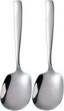 X-Large Buffet Serving Spoon,Square head 316L Stainless Steel Heavy Silver