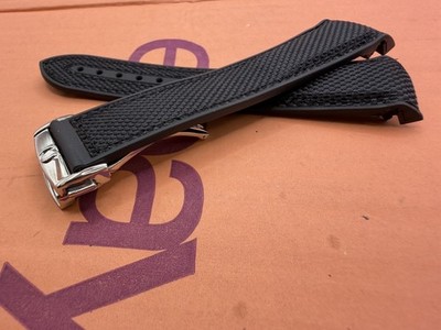 20mm Omega Seamaster Planet Ocean Black Nylon/Rubber Watch Strap band