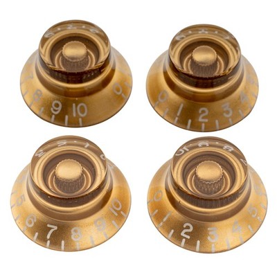 Musiclily Pro 4Pcs Gold Imperial Inch Top Bell Hat Knobs For USA Les Paul Guitar