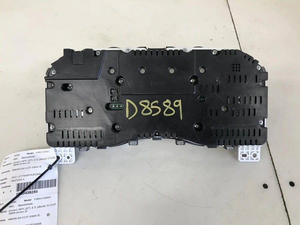 Used Speedometer Gauge fits: 2012 Ford F250SD PICKUP cluster MPH AT diesel 6.7L - Image 2 of 4