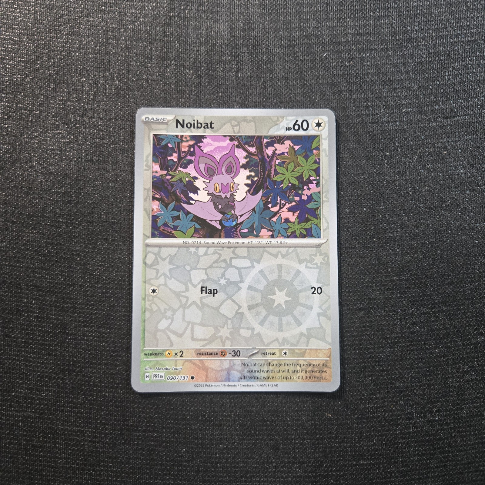 Pokemon TCG Prismatic Evolutions Noibat Reverse Holo Card 90/131