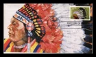 DR JIM STAMPS US COVER CHEYENNE NATIVE AMERICAN HEADDRESSES FDC HAND MADE