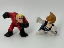 2 Used Disney Pixar Incredibles 2.5" Figures Mr. Incredible Syndrome