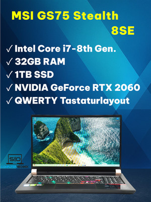 MSI Gaming GS75 Stealth 8SE i7-8th 32GB RAM 1TB SSD GeForce RTX 2060 QWERTY W11