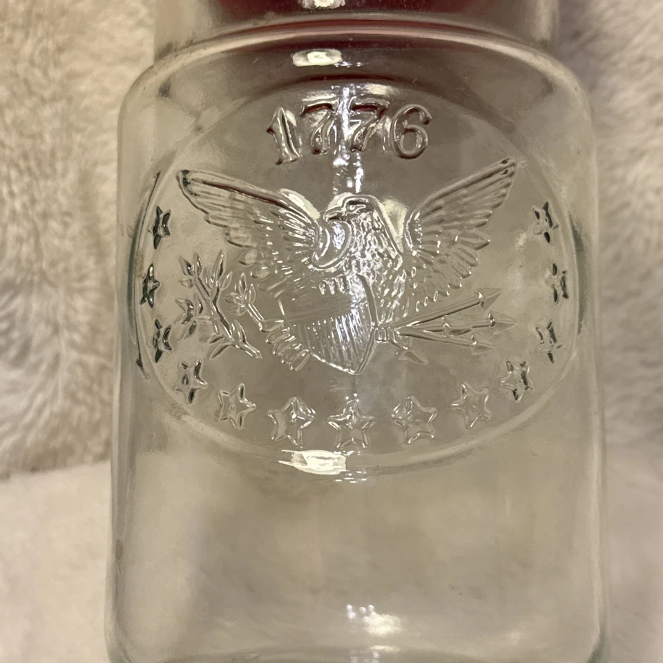 Tarro de colección Anchor Hocking 1776 ELECCIÓN 1976 Águila Bicentenaria, con tapa roja 8" Foto 3 de 4