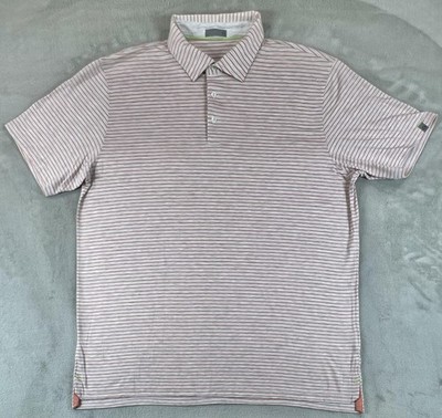 Tasc Performance Polo Shirt Mens XL Striped Stretch Lightweight Golf Athletic