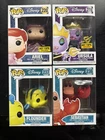 The Little Mermaid Disney Funko Pops Mixed Lot Of 4