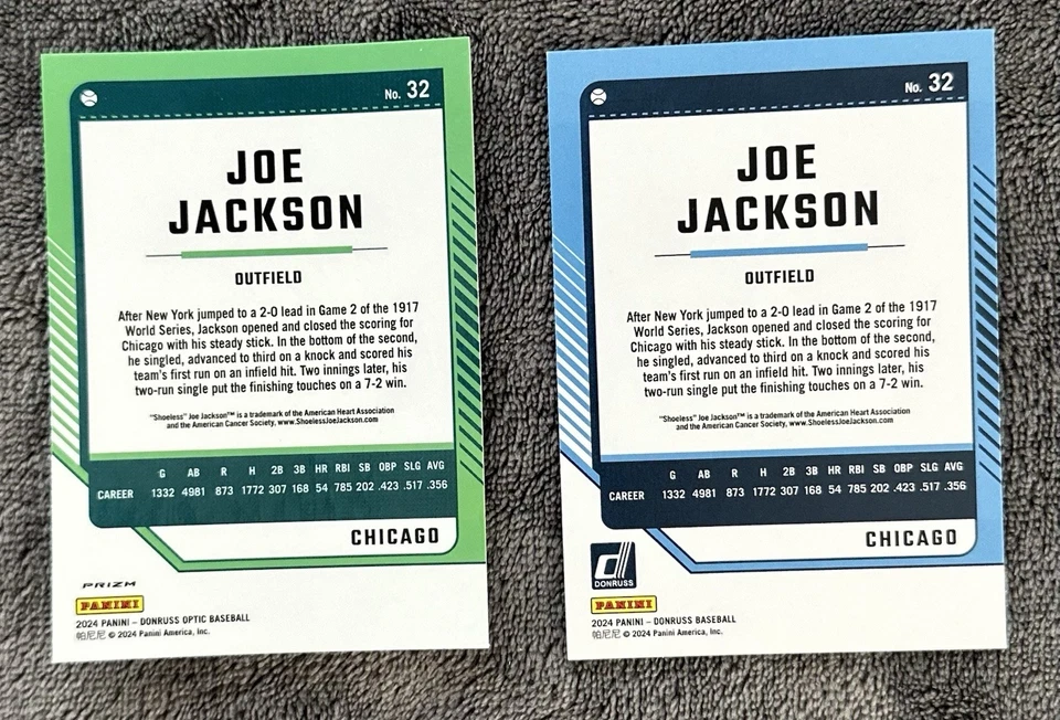 2024 Panini Donruss - Joe Jackson #32 (RC) - Изображение 2 из 2