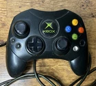 Original Xbox Black Controller OEM Tested Grips Have Wear No Break Cable